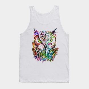 Colorful Owl - Owlet Beautiful Eyes Tank Top